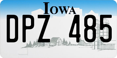 IA license plate DPZ485