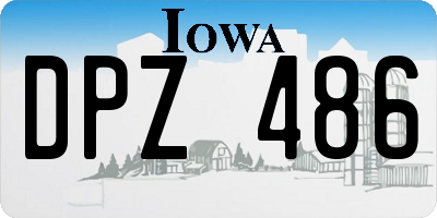 IA license plate DPZ486