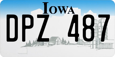 IA license plate DPZ487