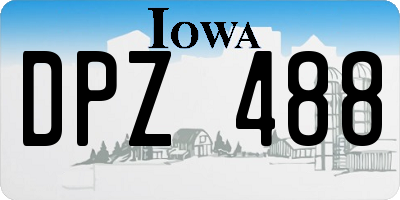 IA license plate DPZ488