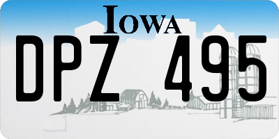 IA license plate DPZ495