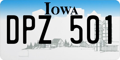 IA license plate DPZ501