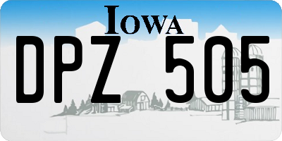 IA license plate DPZ505