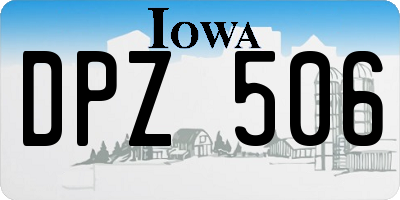 IA license plate DPZ506