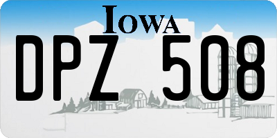 IA license plate DPZ508