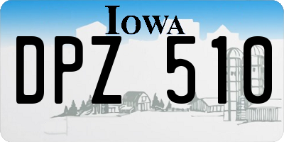 IA license plate DPZ510