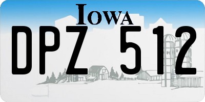 IA license plate DPZ512