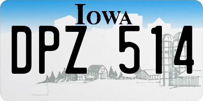 IA license plate DPZ514