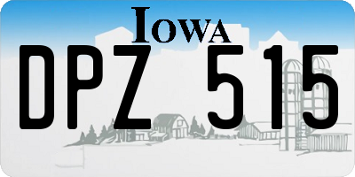 IA license plate DPZ515