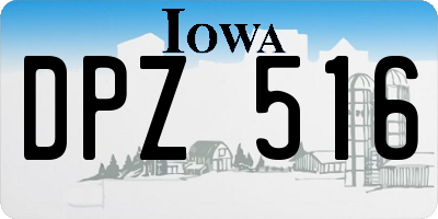 IA license plate DPZ516