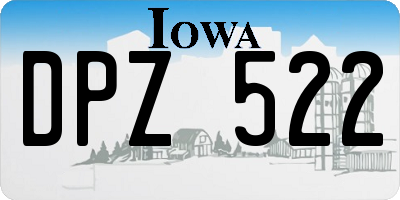 IA license plate DPZ522