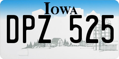 IA license plate DPZ525