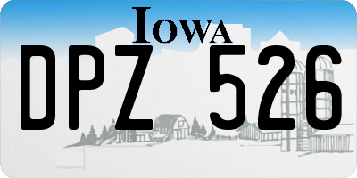 IA license plate DPZ526