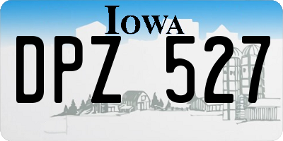 IA license plate DPZ527