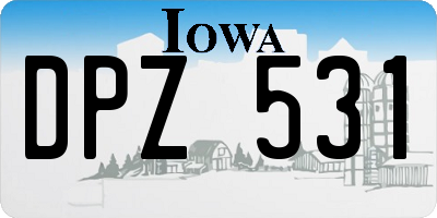 IA license plate DPZ531