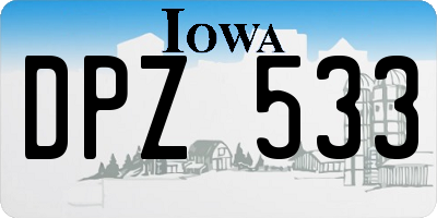 IA license plate DPZ533