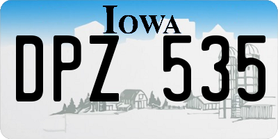 IA license plate DPZ535
