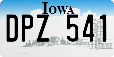 IA license plate DPZ541