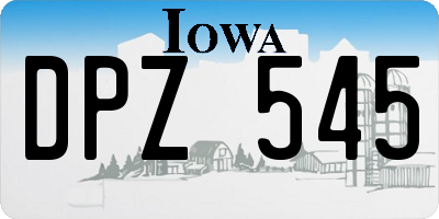 IA license plate DPZ545