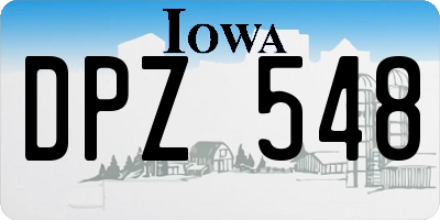IA license plate DPZ548