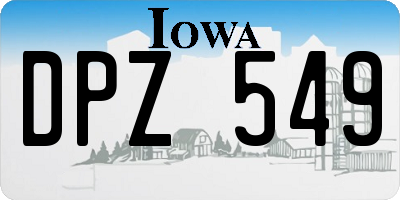 IA license plate DPZ549