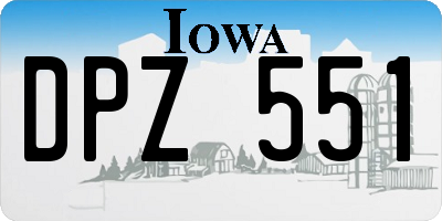 IA license plate DPZ551