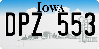 IA license plate DPZ553