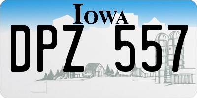 IA license plate DPZ557