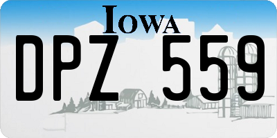IA license plate DPZ559