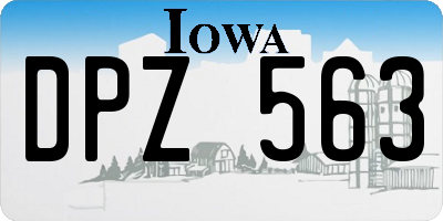 IA license plate DPZ563