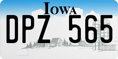 IA license plate DPZ565