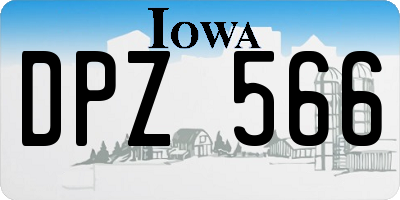 IA license plate DPZ566