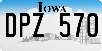 IA license plate DPZ570