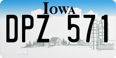 IA license plate DPZ571