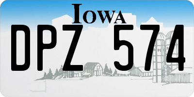 IA license plate DPZ574