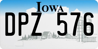 IA license plate DPZ576