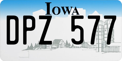 IA license plate DPZ577