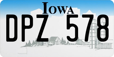 IA license plate DPZ578