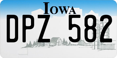 IA license plate DPZ582