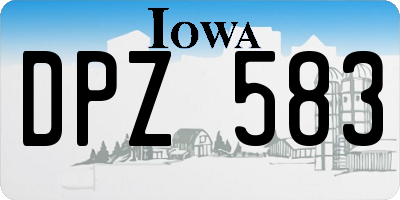 IA license plate DPZ583