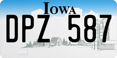IA license plate DPZ587