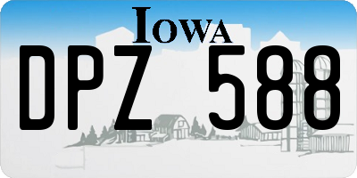 IA license plate DPZ588