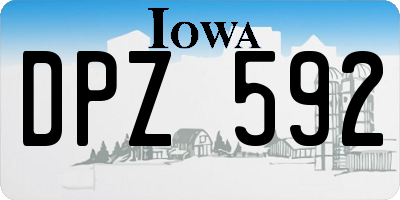 IA license plate DPZ592