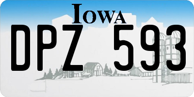 IA license plate DPZ593