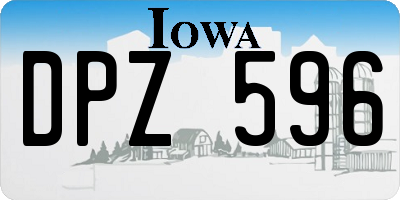 IA license plate DPZ596