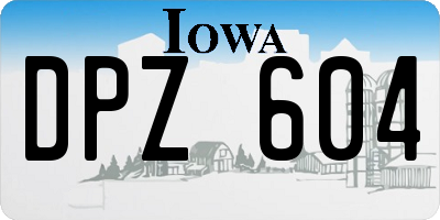 IA license plate DPZ604