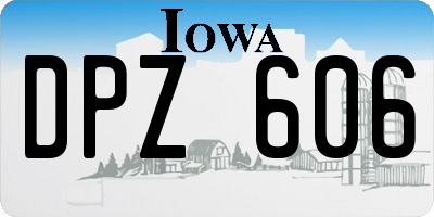 IA license plate DPZ606