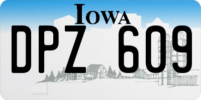 IA license plate DPZ609