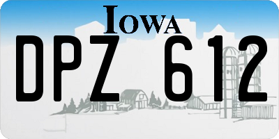 IA license plate DPZ612