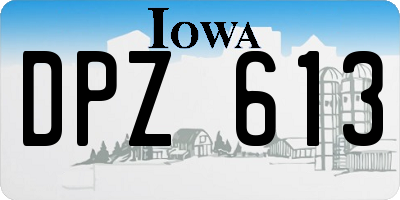 IA license plate DPZ613